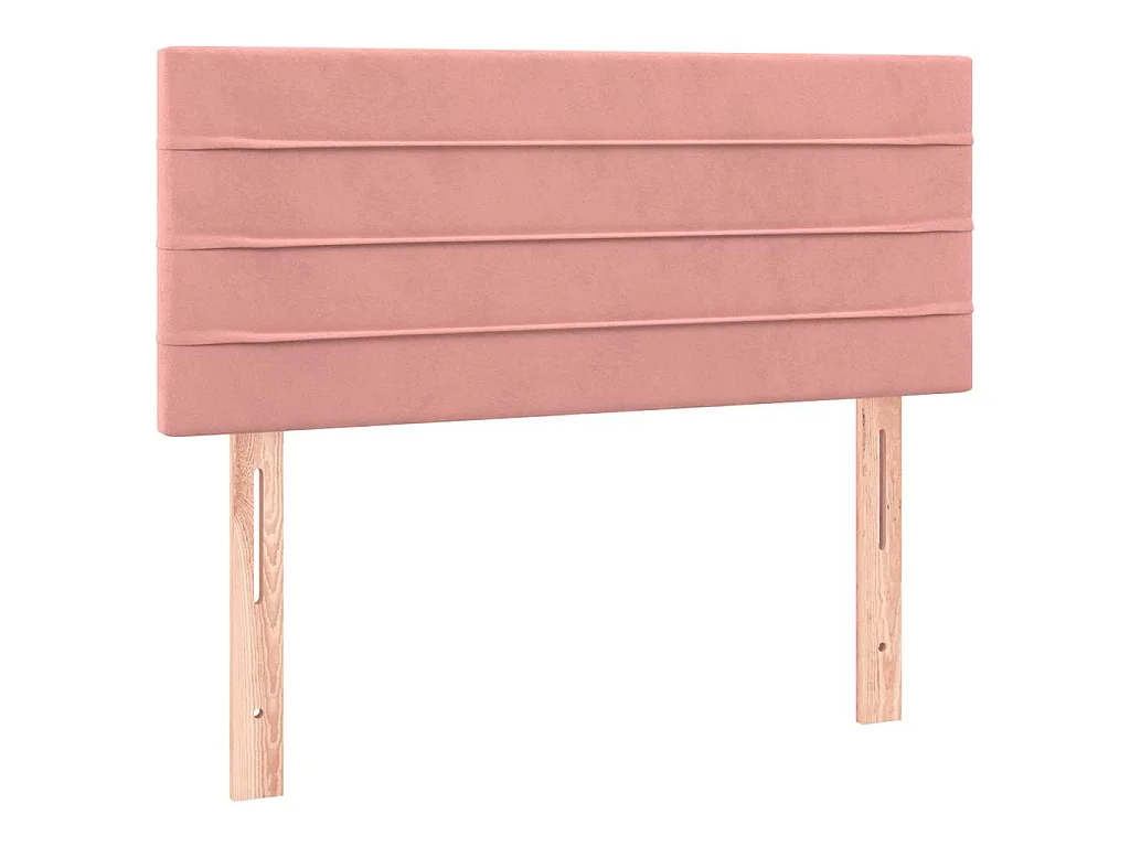 Boxspring met matras en LED fluweel roze 120x190 cm