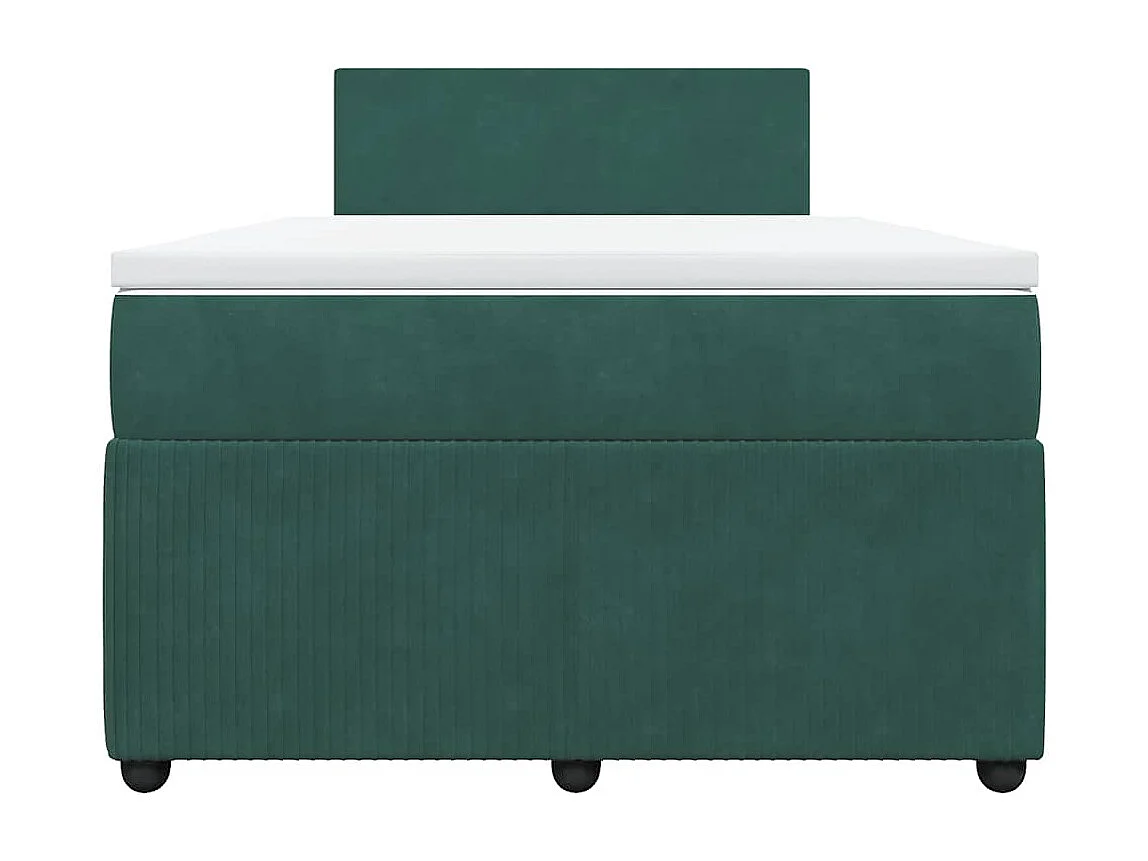 Sommier à lattes de lit et matelas Vert foncé 120x200cm Velours