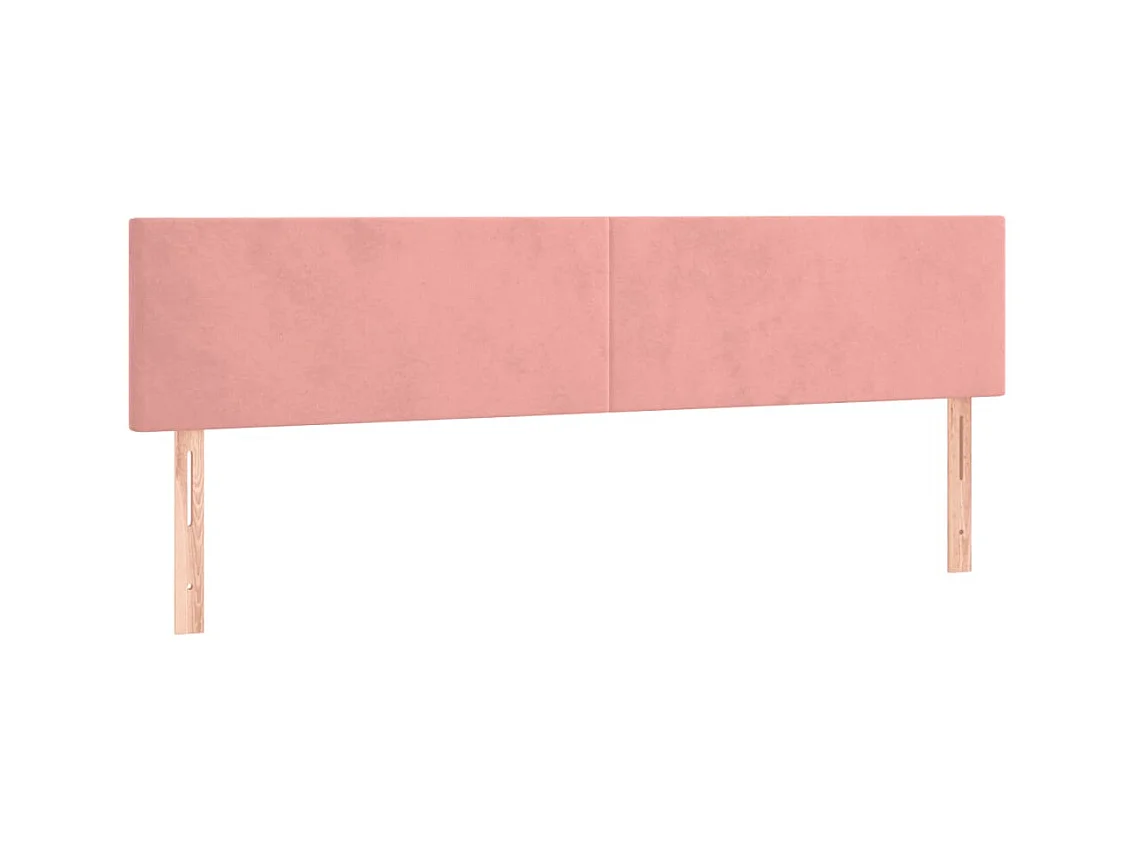 Sommier à lattes de lit avec matelas rose 120x190 cm velours