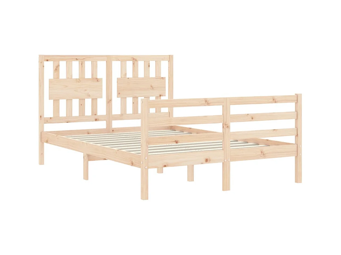 Cadre de lit sans matelas 120x200 cm bois massif