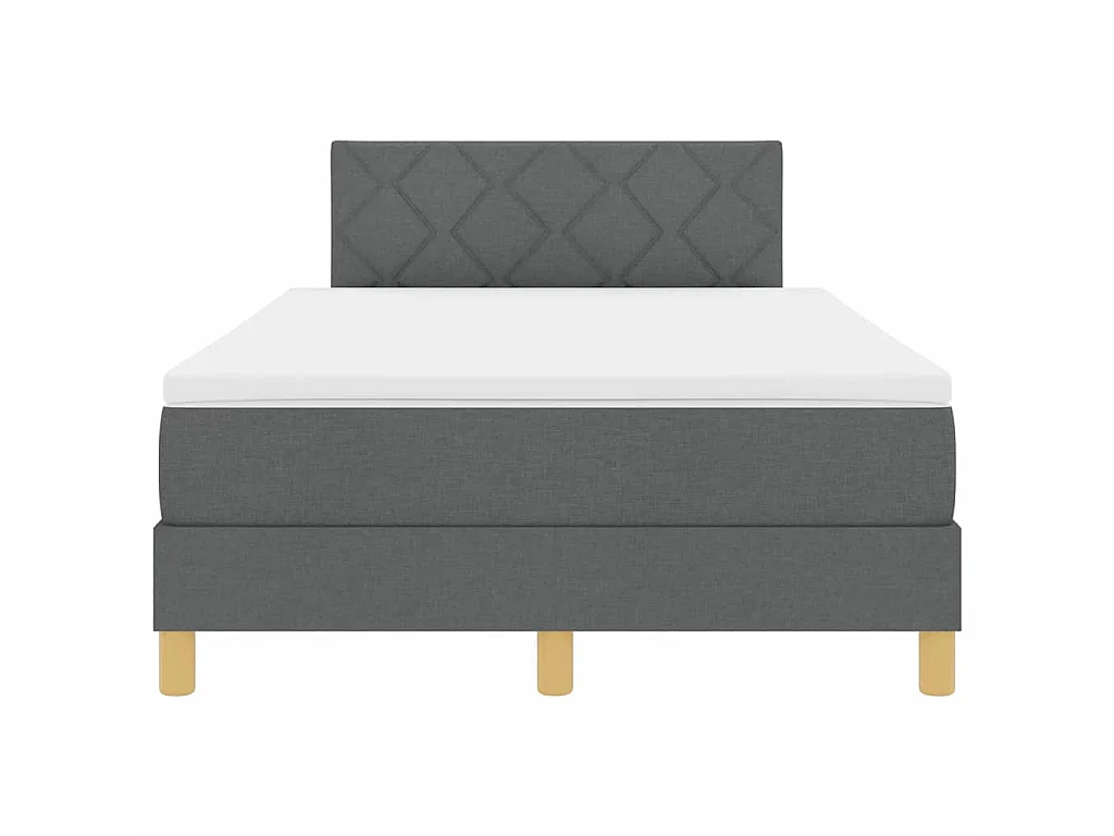 Boxspringbed met kussen Donkergrijs 120 x 200 cm Stof