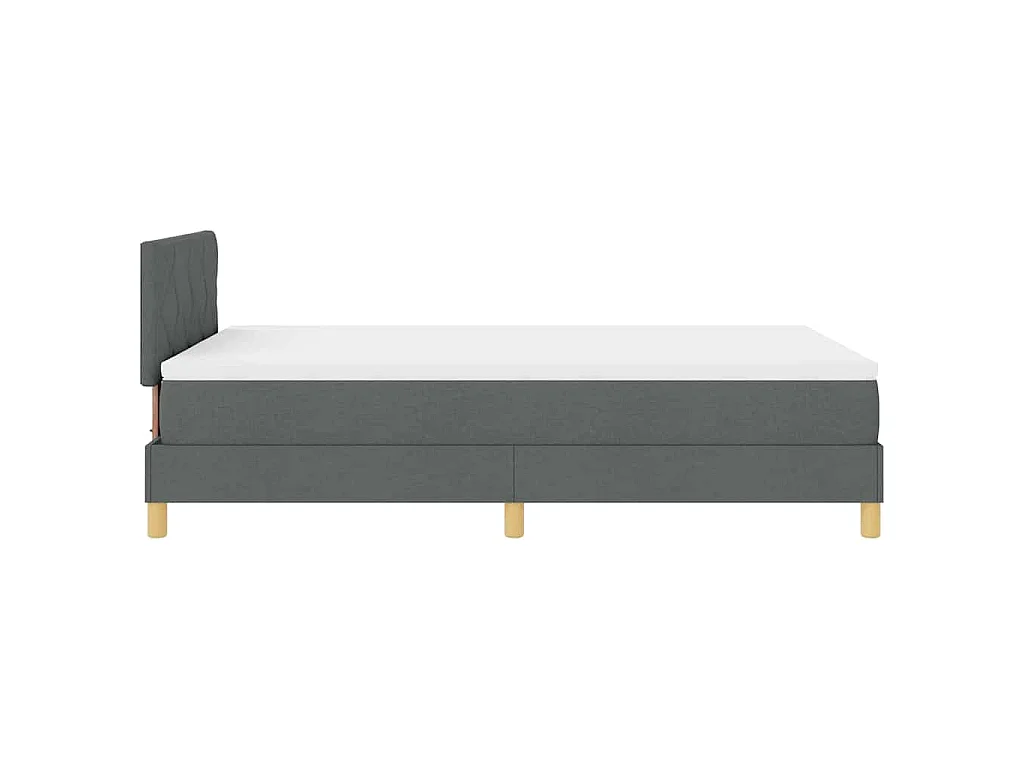 Boxspringbed met kussen Donkergrijs 120 x 200 cm Stof