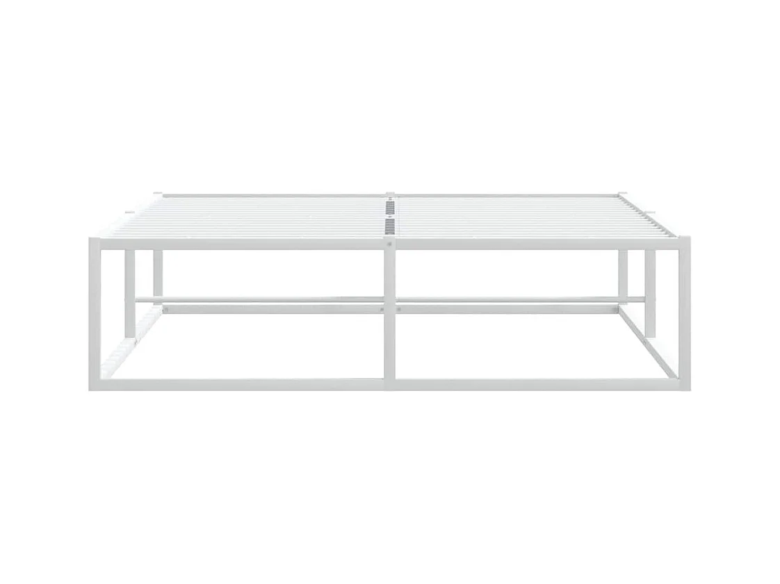 Estructura de cama sin colchón de metal blanco 120x200 cm