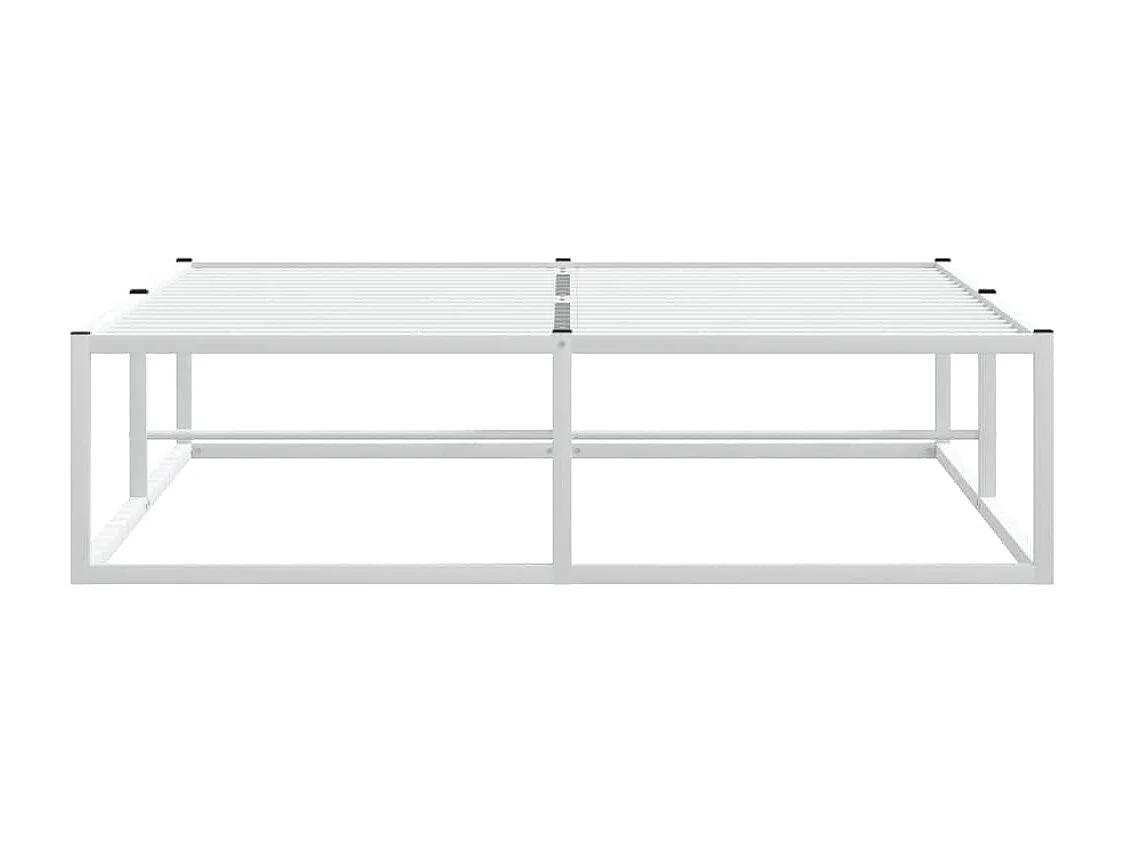Cadre de lit sans matelas blanc 120x200 cm métal
