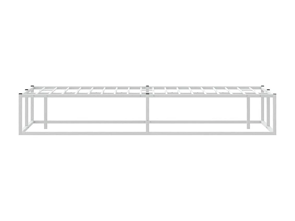 Cadre de lit sans matelas blanc 120x200 cm métal
