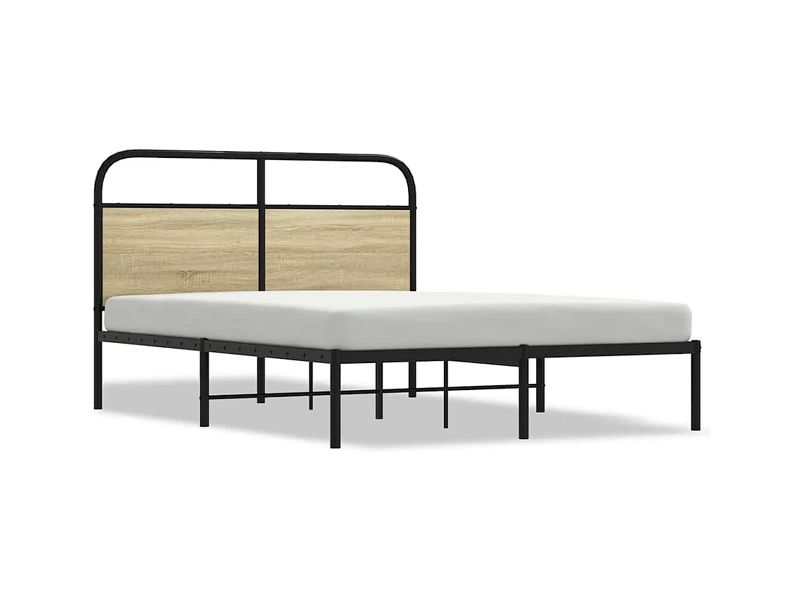 Bettgestell ohne Matratze 120x200 cm Sonoma-Eiche Holzwerkstoff