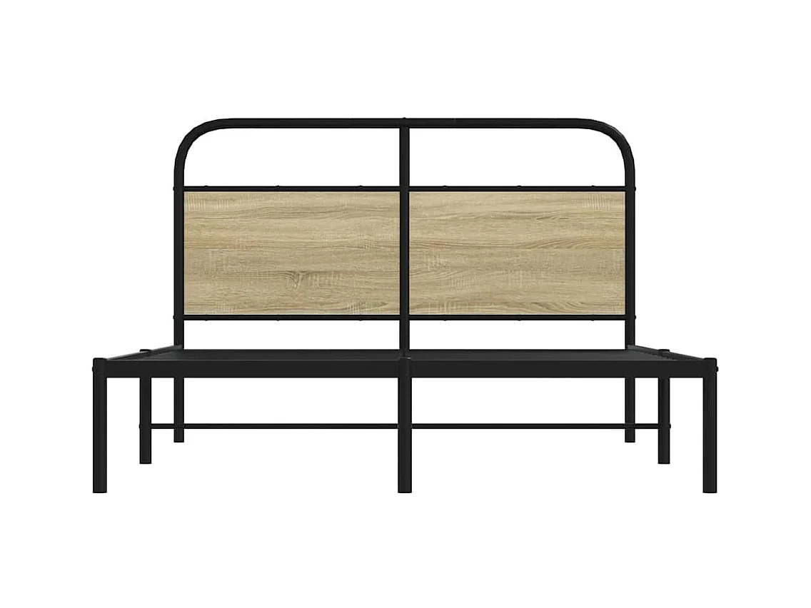 Bettgestell ohne Matratze 120x200 cm Sonoma-Eiche Holzwerkstoff