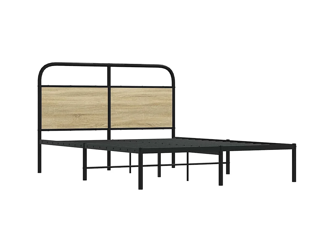 Bettgestell ohne Matratze 120x200 cm Sonoma-Eiche Holzwerkstoff