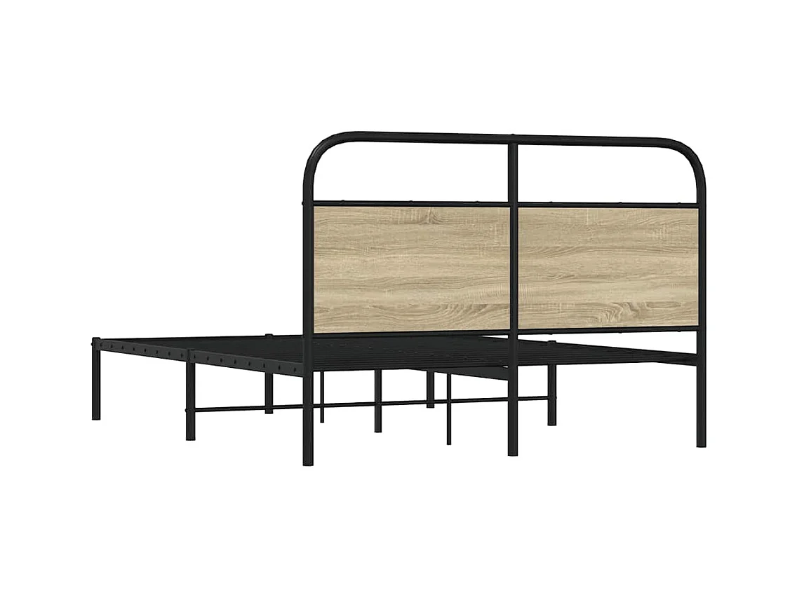 Bettgestell ohne Matratze 120x200 cm Sonoma-Eiche Holzwerkstoff
