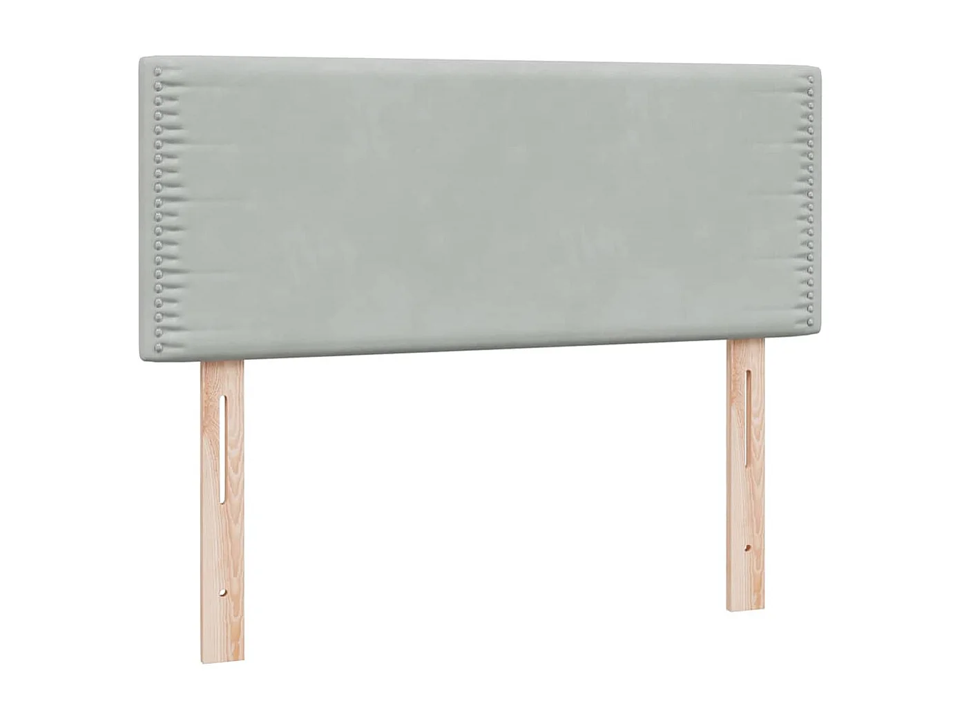 Boxspring met matras fluweel lichtgrijs 120x220 cm