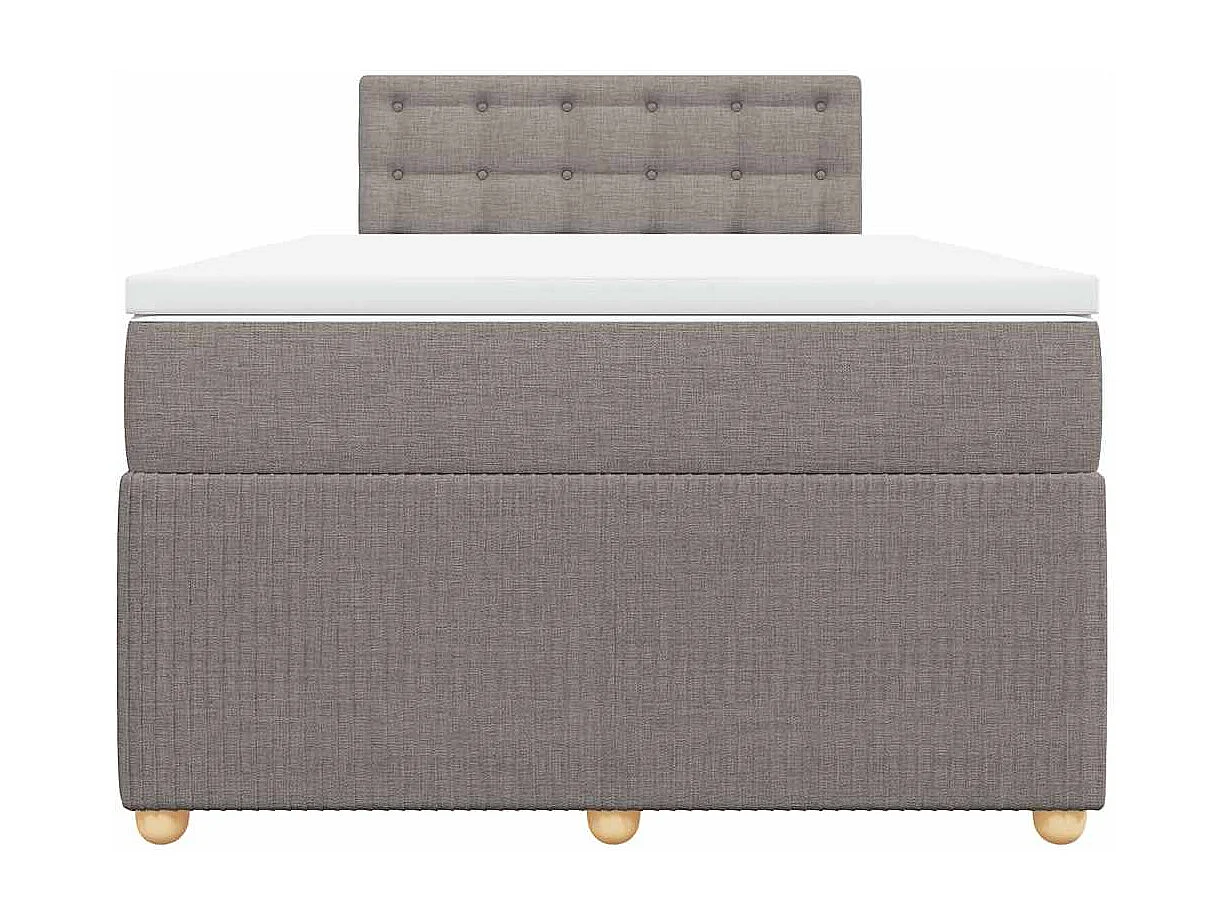 Sommier à lattes de lit avec matelas taupe 120x190 cm tissu