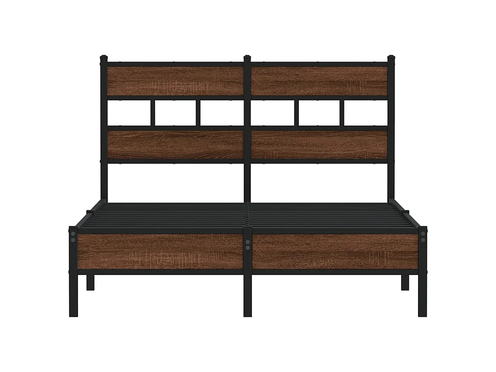 Bedframe zonder matras bewerkt hout bruin eikenkleur 120x190 cm