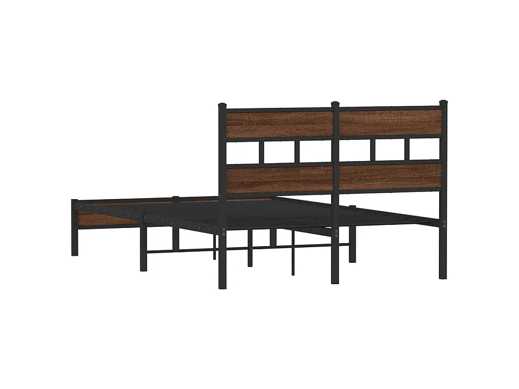 Bedframe zonder matras bewerkt hout bruin eikenkleur 120x190 cm