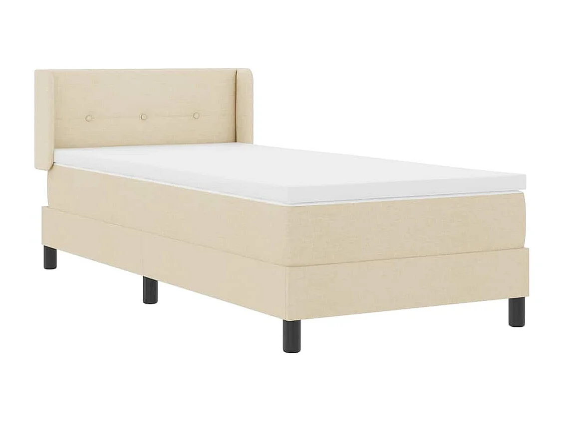 Boxspringbed met matras met matras Crème 100 x 200 cm
