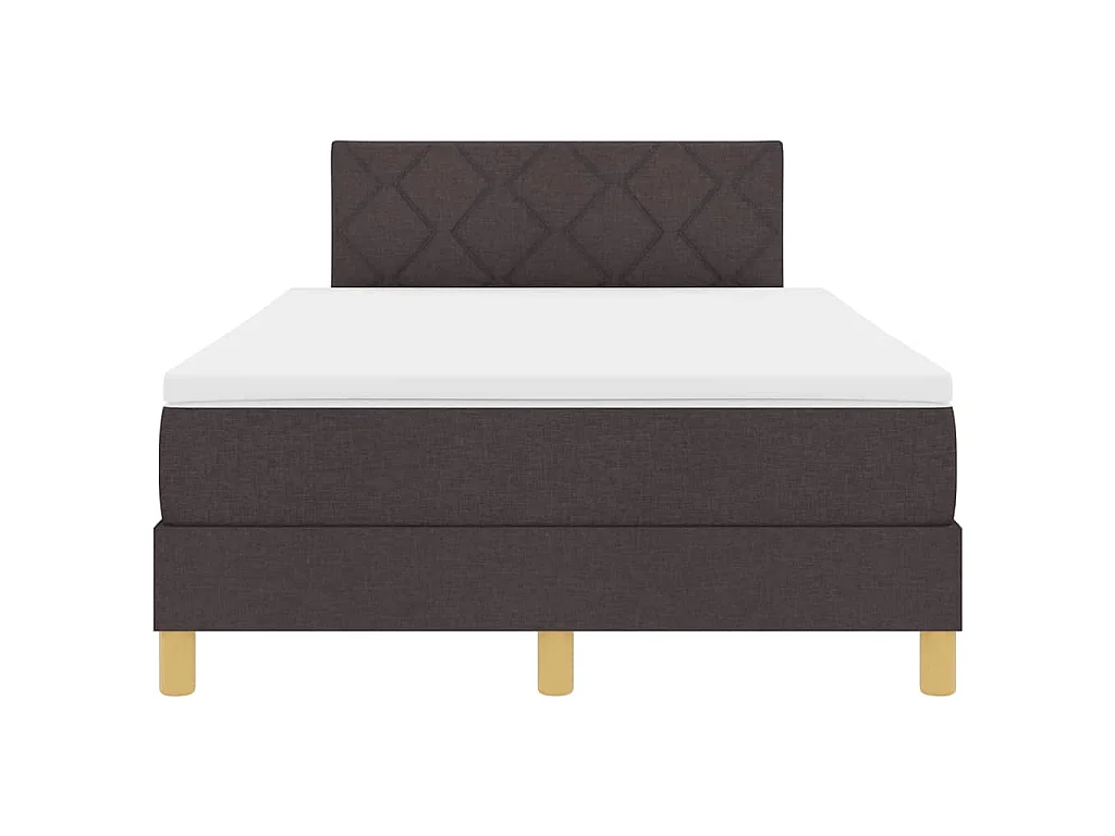 Boxspringbed met kussen Donkerbruin 120 x 200 cm Stof