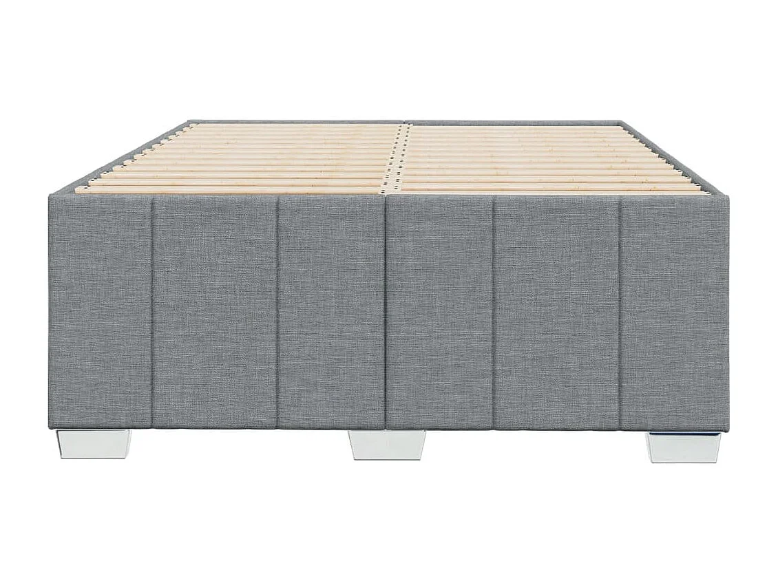 Bettgestell ohne Matratze Hellgrau 120x190 cm Stoff