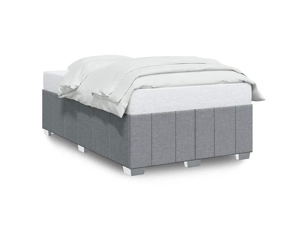 Bedframe zonder matras 120x190 cm stof lichtgrijs