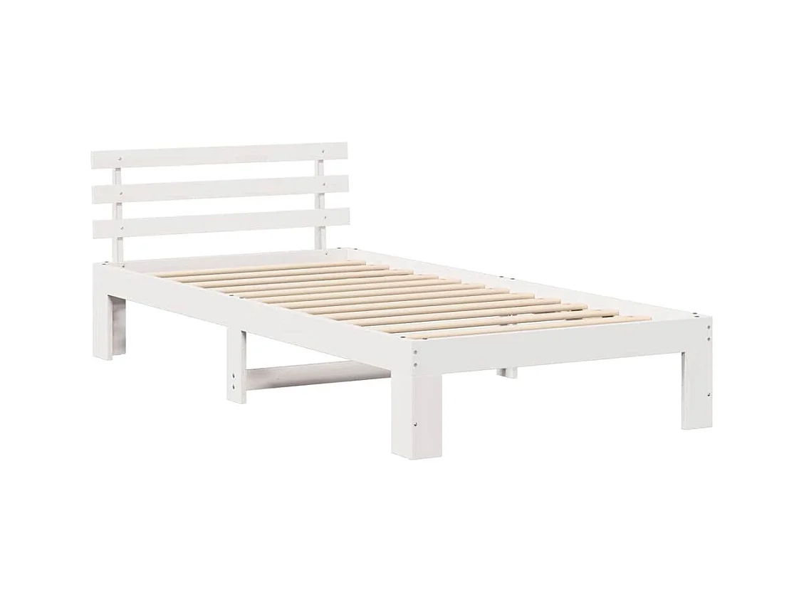 Struttura del letto Bianco 100 x 200 cm Legno massello di pino