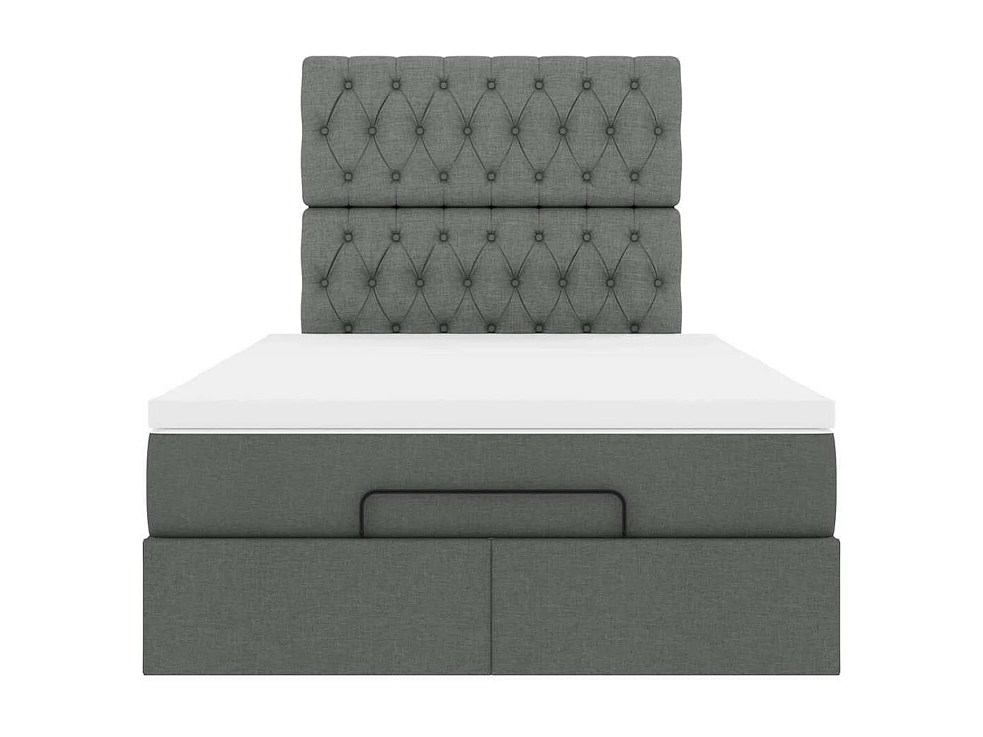 Struttura Letto Pouf con Materasso 120x200 cm in Tessuto