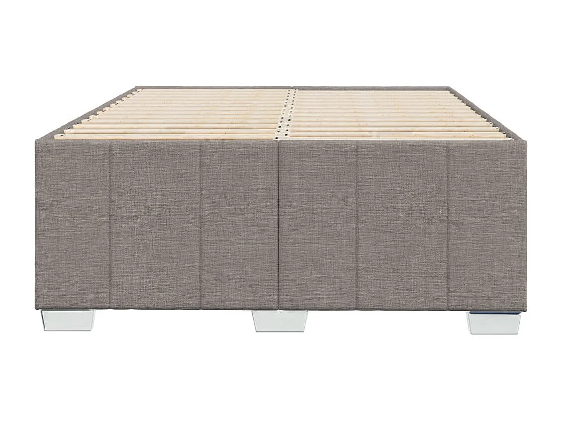 Estructura de cama sin colchón tela gris taupe 120x200 cm