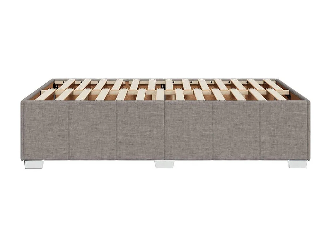 Estructura de cama sin colchón tela gris taupe 120x200 cm