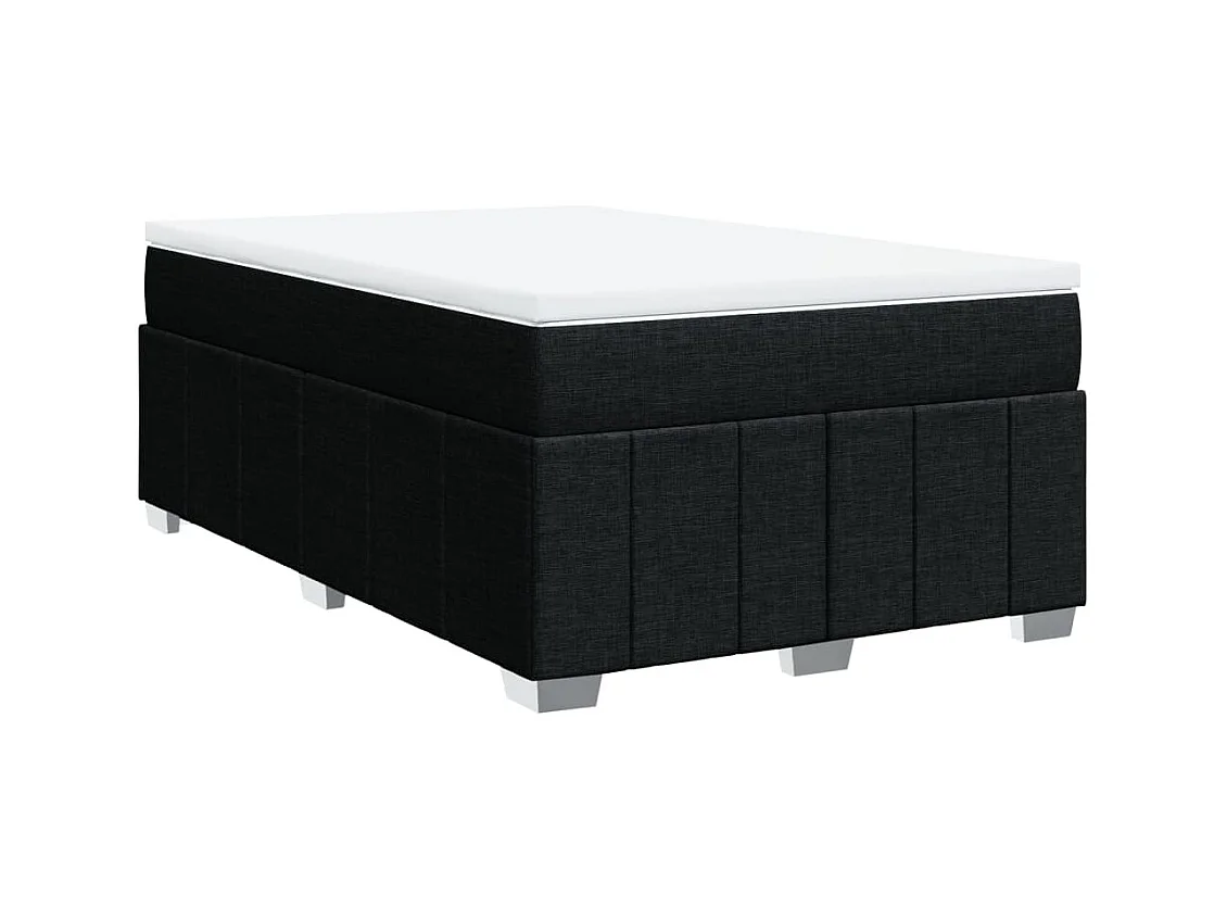 Boxspringbett mit Matratze Schwarz 120x190 cm Stoff