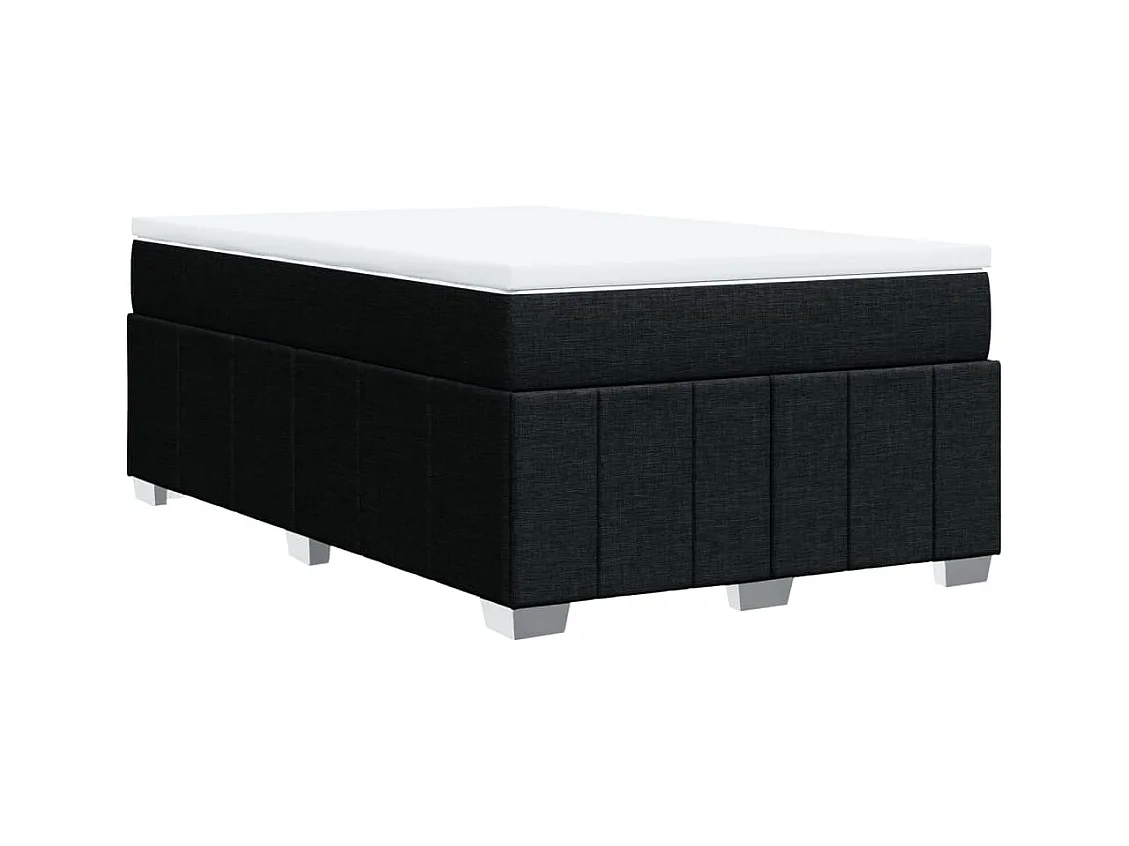 Boxspringbett mit Matratze Schwarz 120x190 cm Stoff