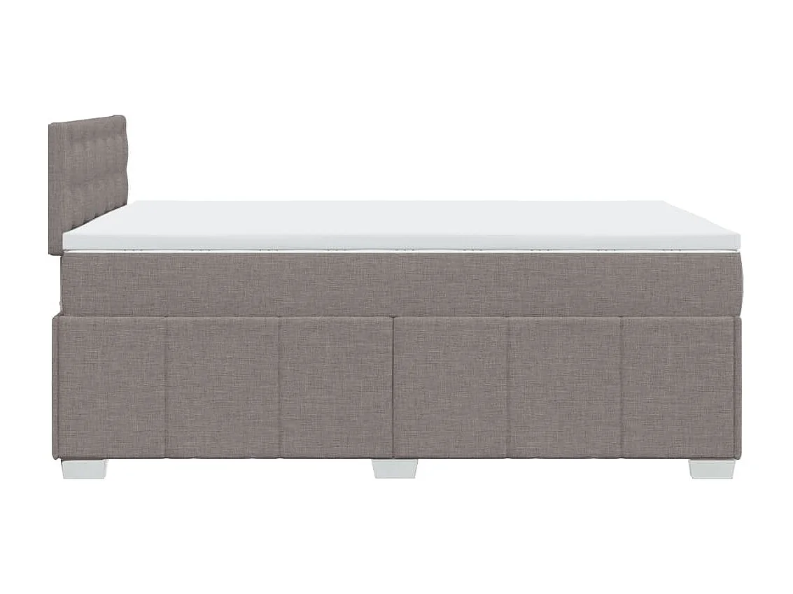 Sommier à lattes de lit avec matelas taupe 120x190 cm tissu