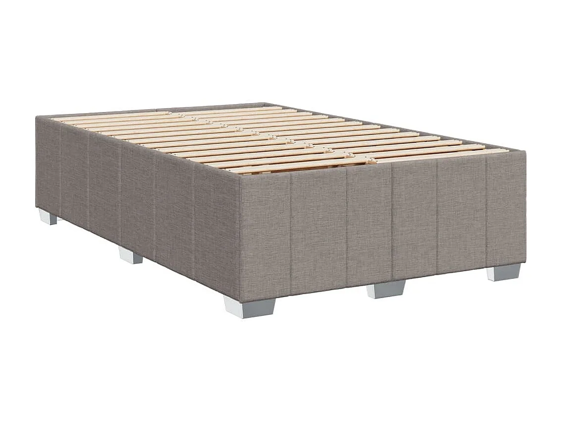 Sommier à lattes de lit avec matelas taupe 120x190 cm tissu