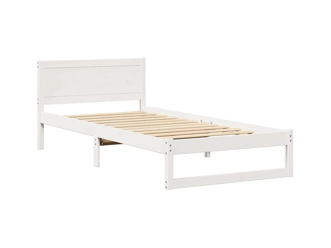 Estructura de cama Blanco 100 x 200 cm Madera maciza de Pino