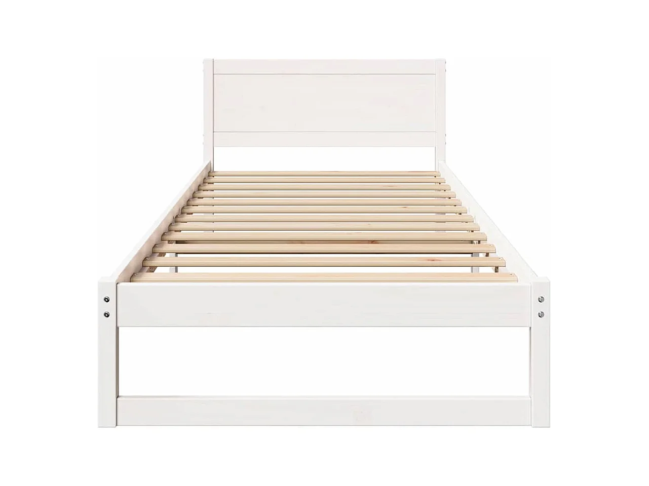 Estructura de cama Blanco 100 x 200 cm Madera maciza de Pino