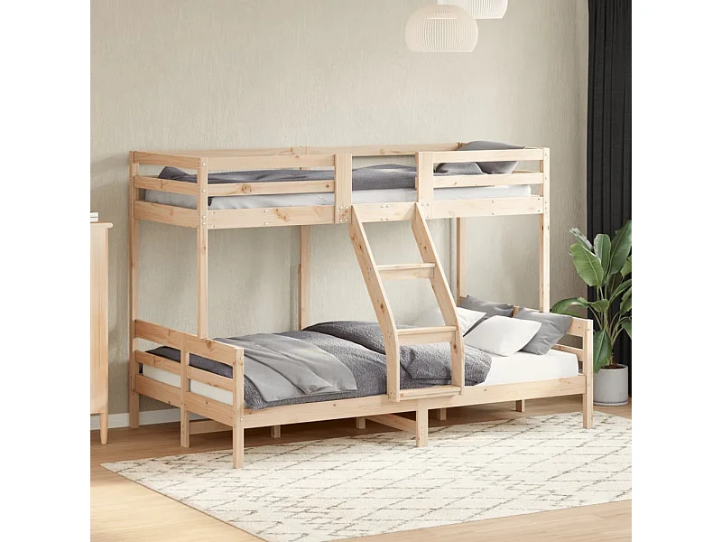 Lit superposé sans matelas 80x200/120x200 cm bois massif