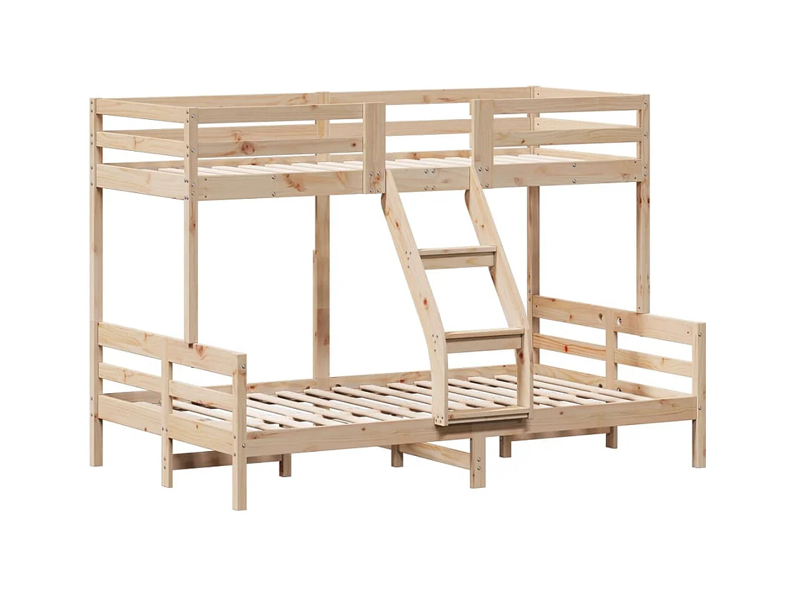 Lit superposé sans matelas 80x200/120x200 cm bois massif