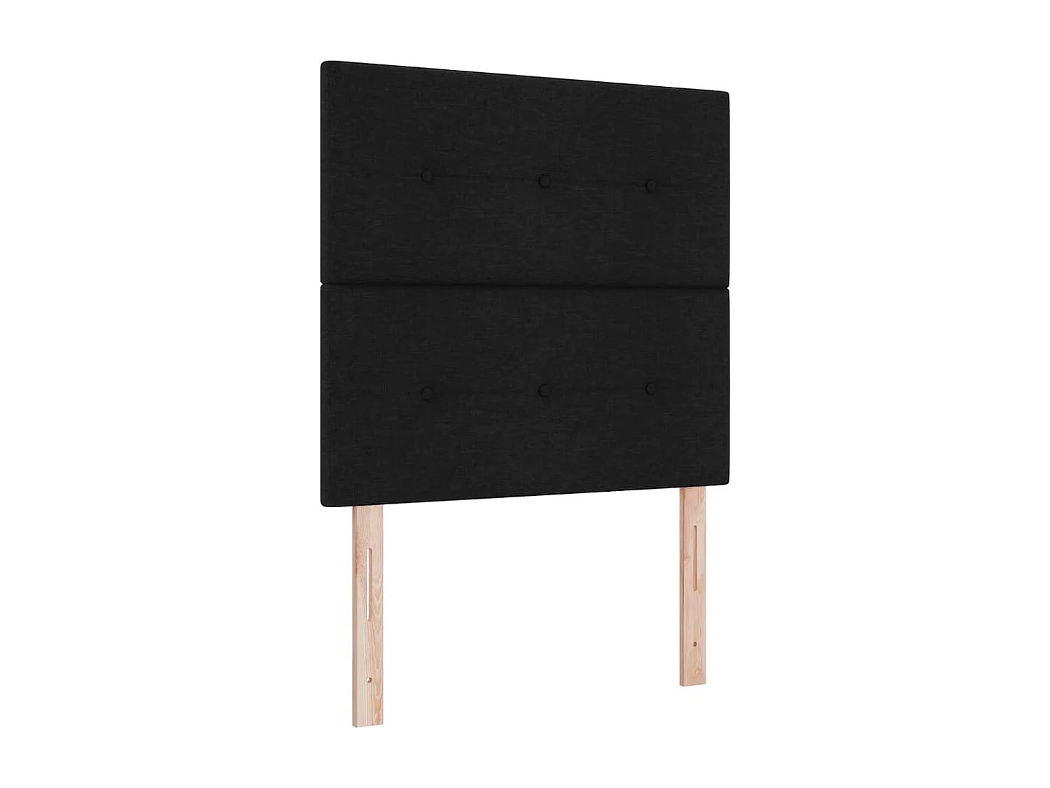 Letto a molle con testiera Nero 100 x 200 cm Tessuto