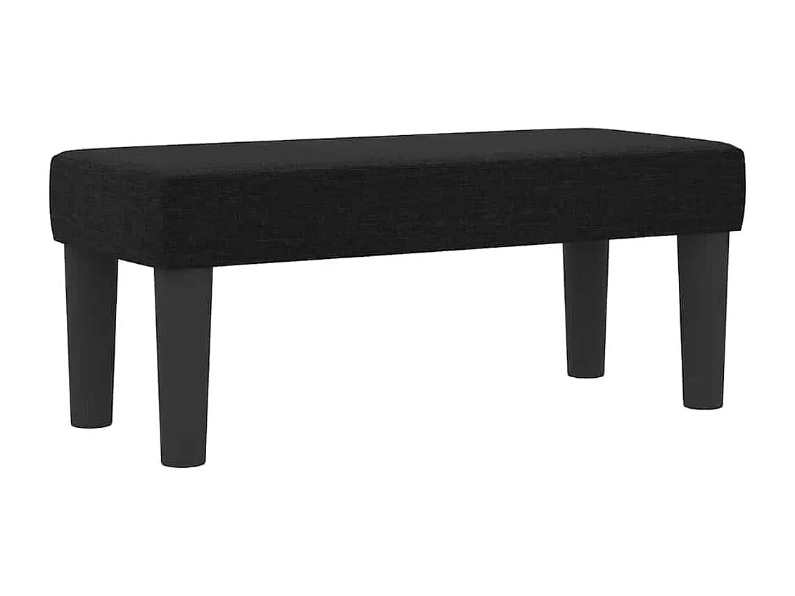 Letto a molle con testiera Nero 100 x 200 cm Tessuto