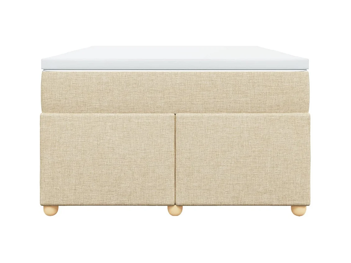 Boxspringbett mit Matratze Creme 120x200 cm Stoff