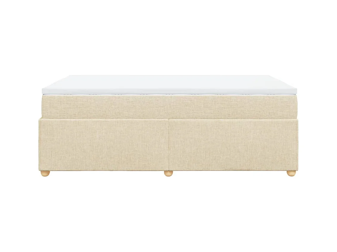 Boxspringbett mit Matratze Creme 120x200 cm Stoff