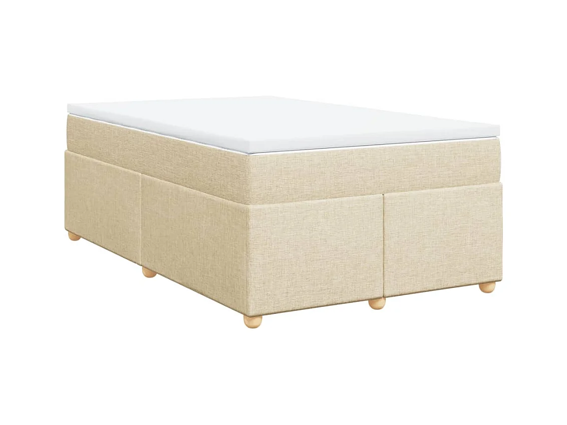 Boxspringbett mit Matratze Creme 120x200 cm Stoff