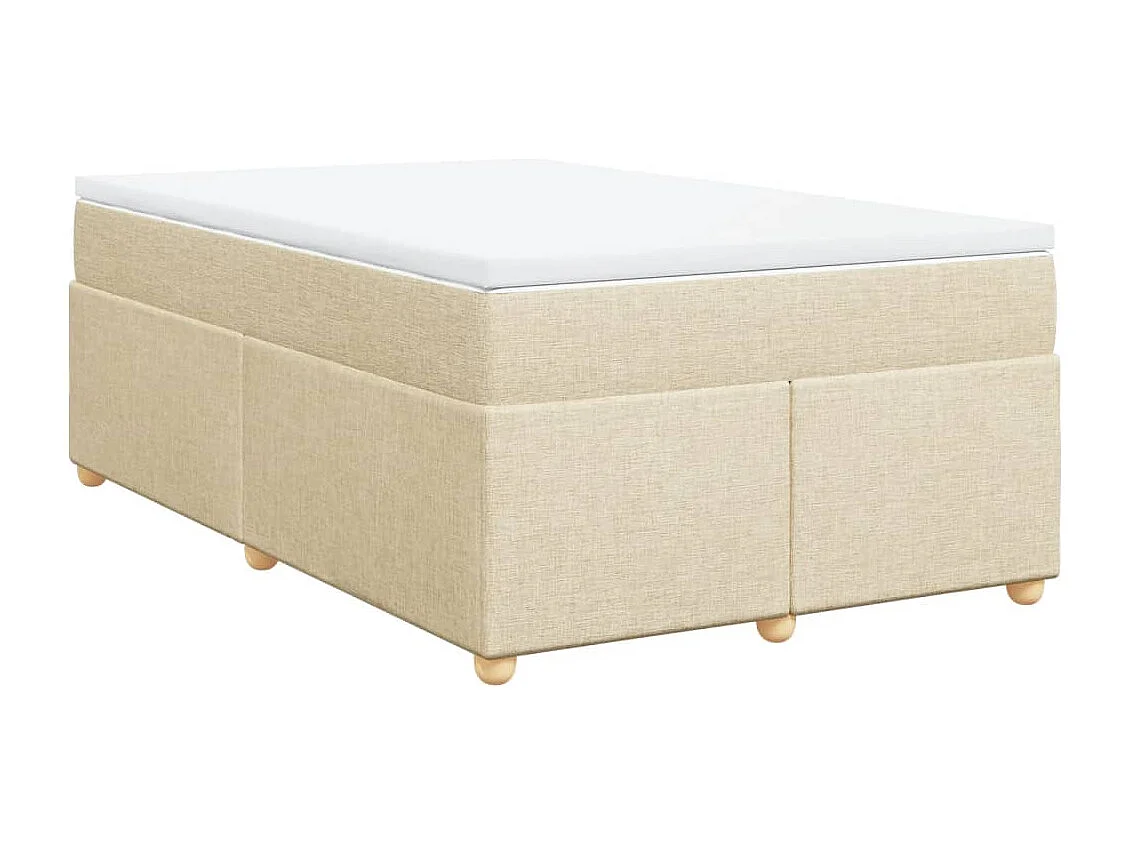 Boxspring met matras stof crèmekleurig 120x200 cm
