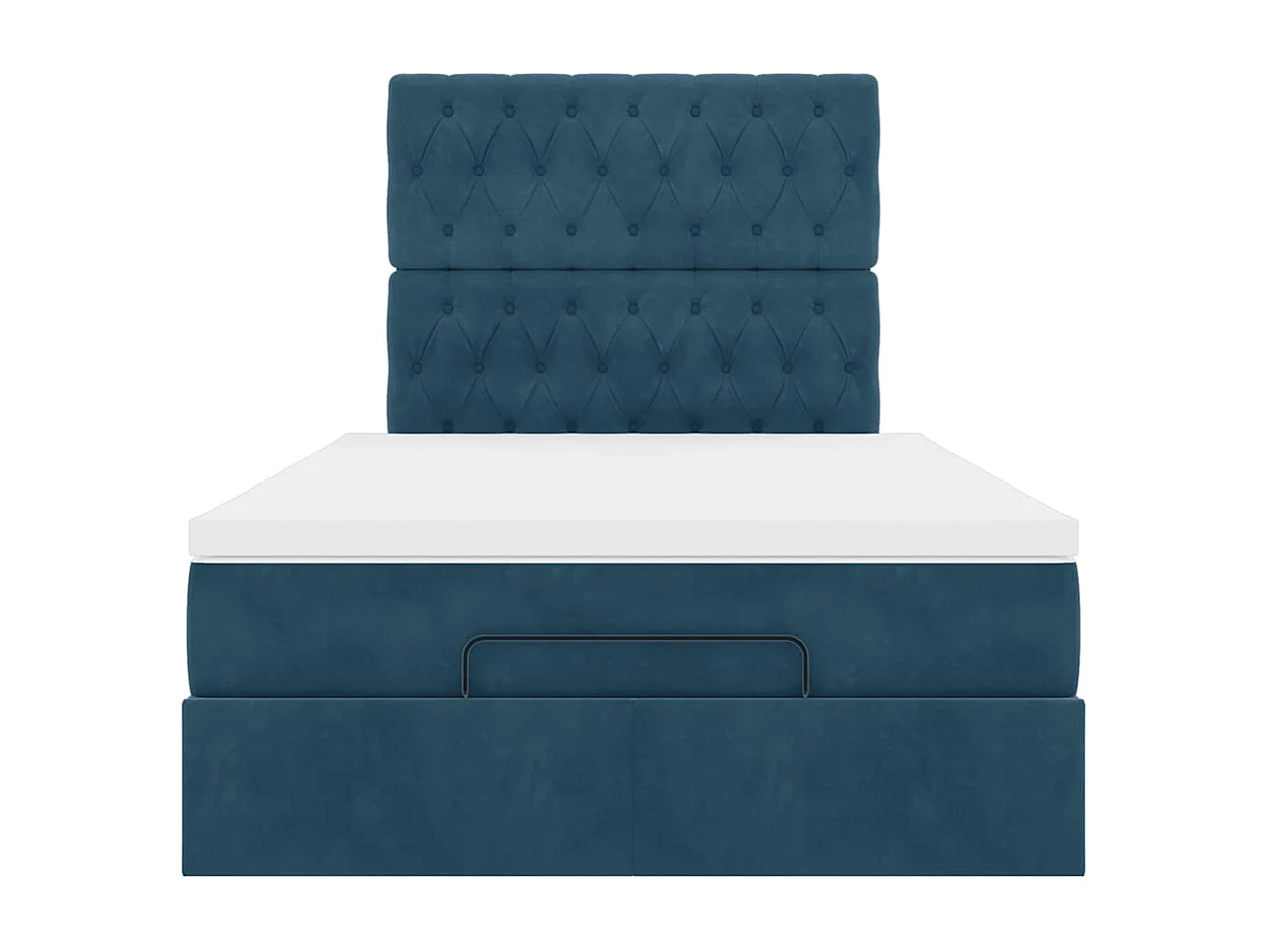 Struttura Letto Pouf con Materassi 120x190 cm Velluto
