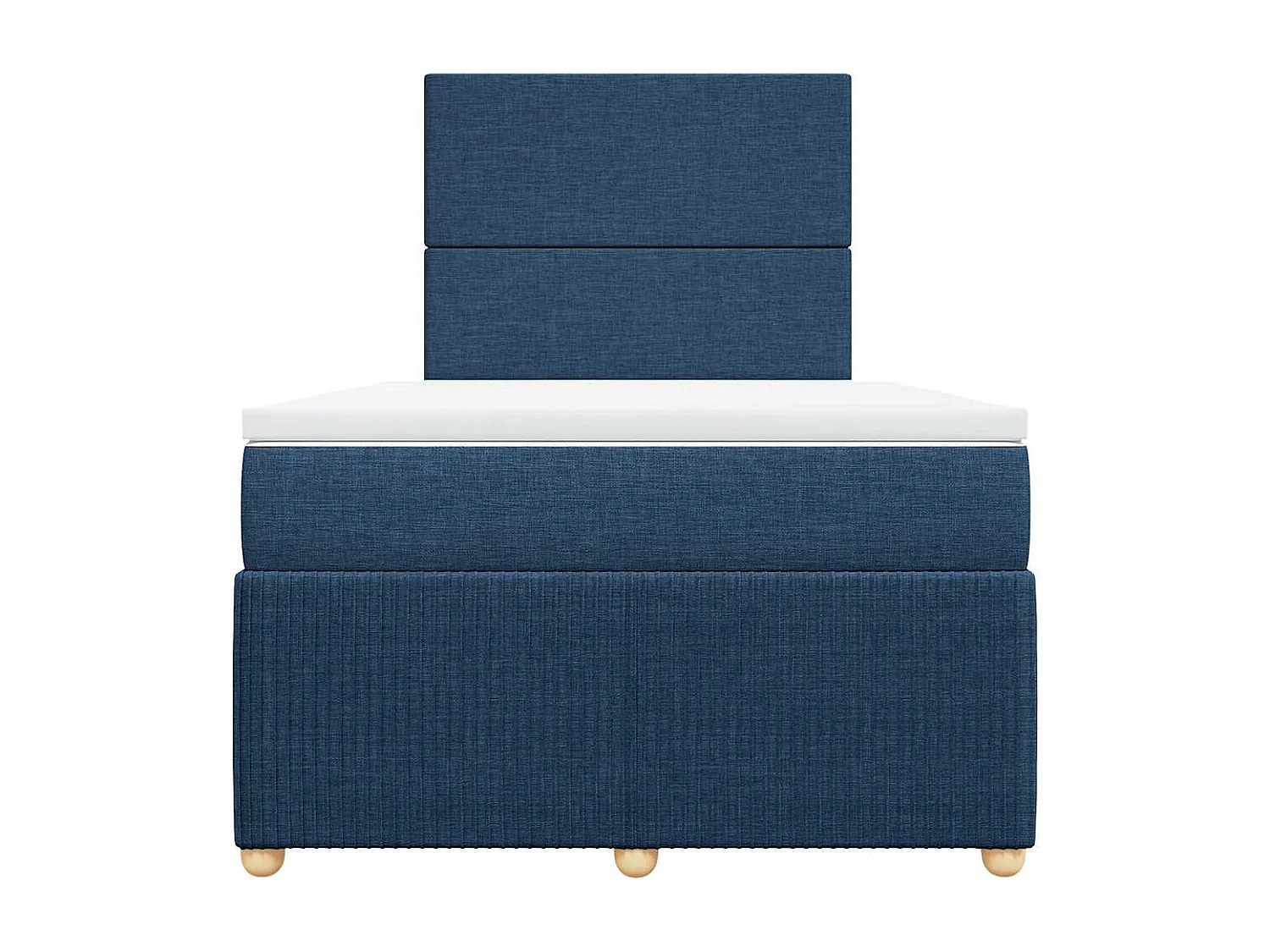 Boxspringbett mit Matratze Blau 120x190 cm Stoff