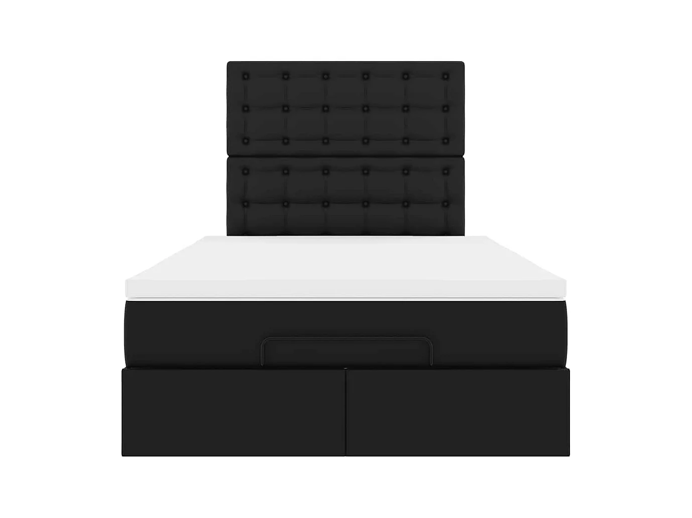 Ottoman bed met matras 120x200cm kunstleer zwart