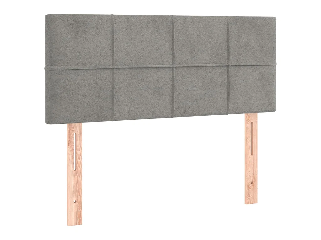 Boxspringbett mit Matratze Hellgrau 120x190 cm Samt