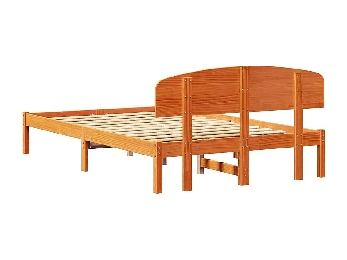 Cadre de lit Marron 120 x 190 cm Bois de pin massif