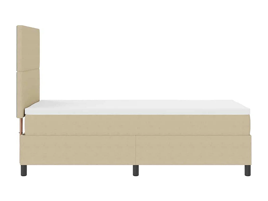 Cama Box Manual Cinza Claro e Branco 203 x 100 x 128 cm