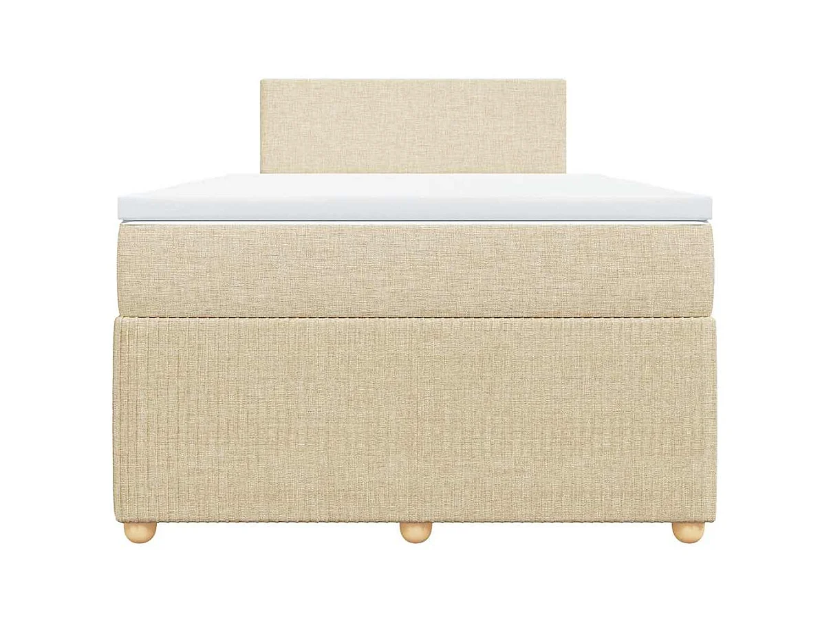Boxspringbett mit Matratze Creme 120x200 cm Stoff