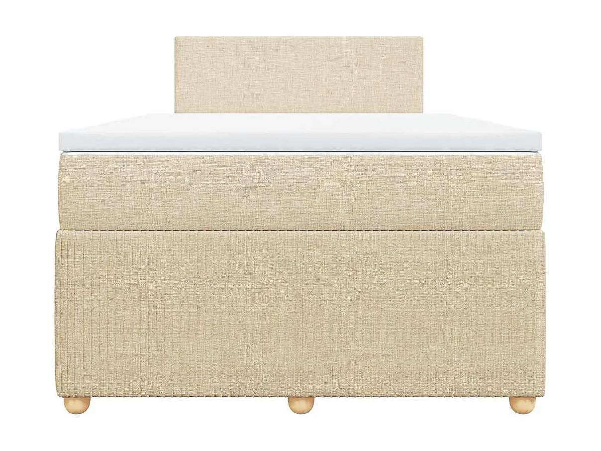 Boxspringbett mit Matratze Creme 120x200 cm Stoff
