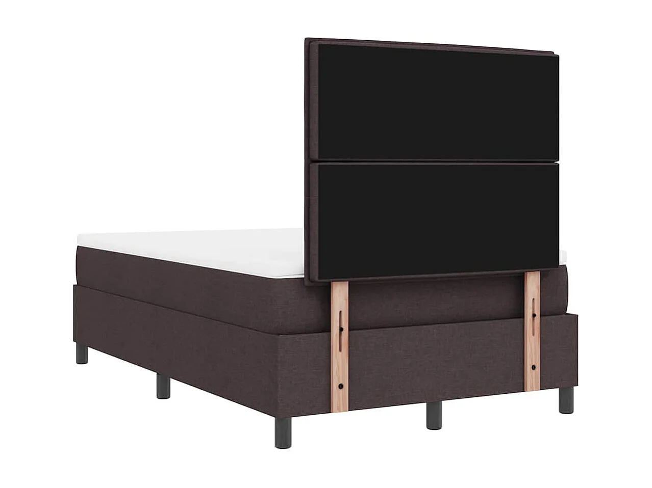 Boxspringbed met matras Donkerbruin 120 x 200 cm Stof