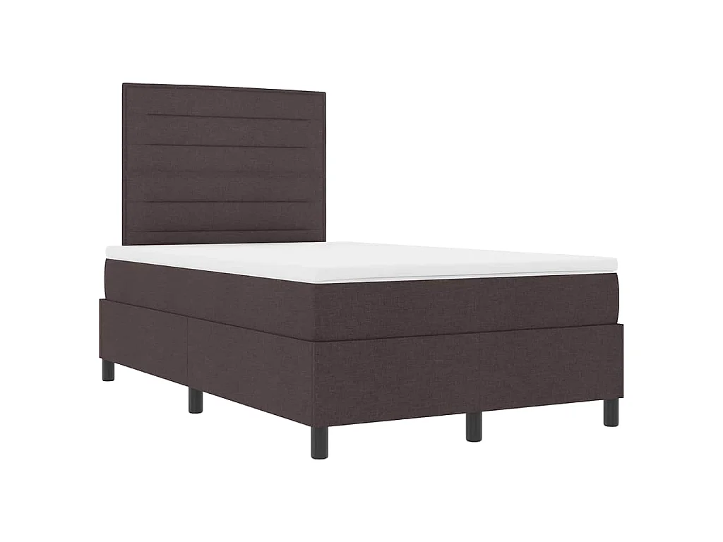 Boxspringbed met matras Donkerbruin 120 x 200 cm Stof