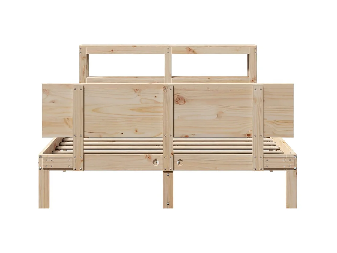 Giroletto con Testiera 120x190 cm in Legno Massello di Pino